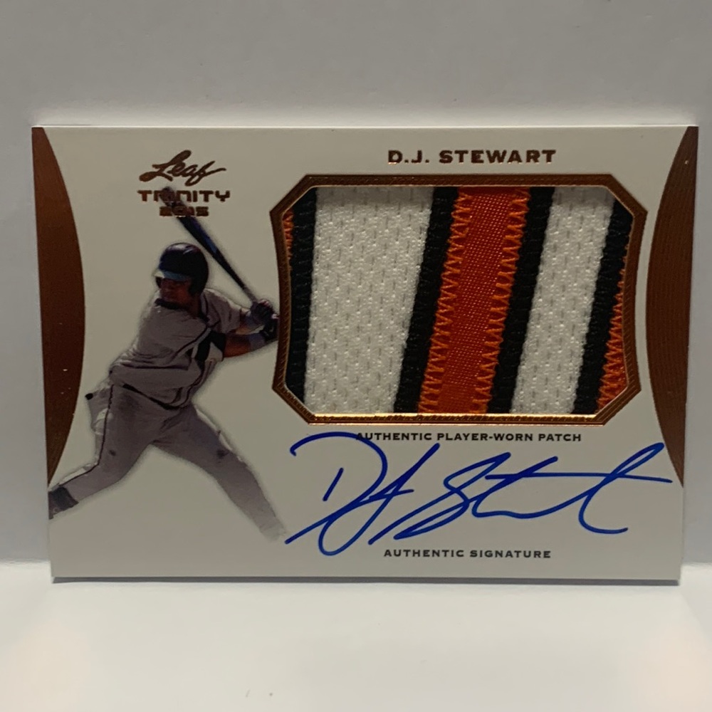 2015 Leaf Trinity Patch Auto Bronze DJ Stewart #PA-DJS Patch Auto (MISC9)